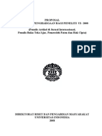 Proposal Pemberian Penghargaan Bagi Peneliti Ui - 2008