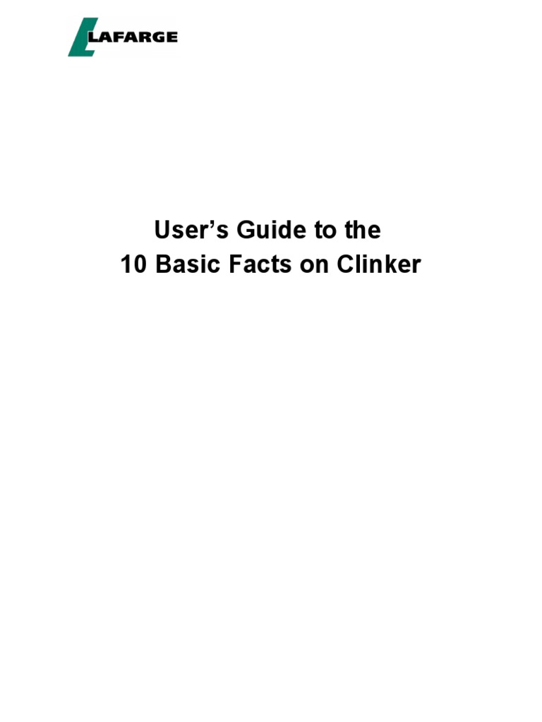 Basic facts about clinker pdf sulfur concrete