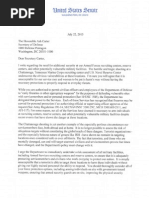 Tester's letter to Defense Secretary Carter