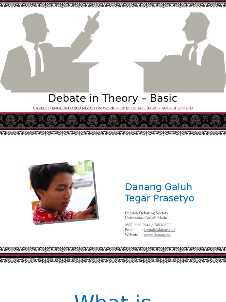 Introduction to Basic Debate Skills | PDF