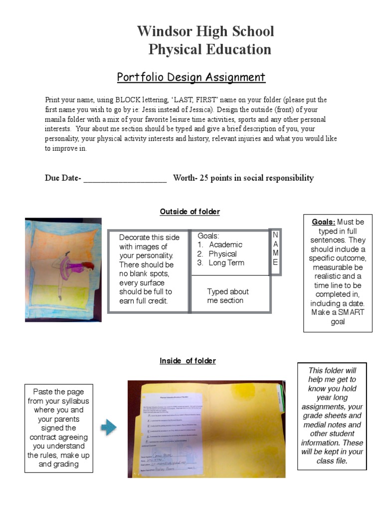 Grade 3 PE Portfolio Design Guide | PDF