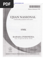 Naskah Soal UN Bahasa Indonesia SMK 2014 Paket 1