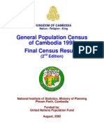 General Population Census of Cambodia 1998: Final Census Results