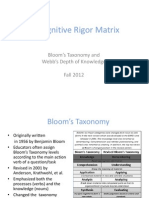 Cognitive Rigor Matrix