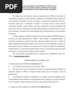 Manual de Projeto de Pesquisa