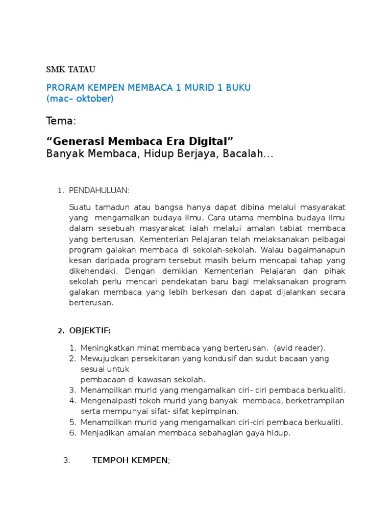 Kertas Program Kempen Membaca3 Pdf