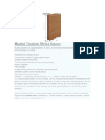 Mueble Zapatero Stylus Cerezo PDF