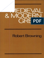 Robert Browning Medieval and Modern Greek 1983