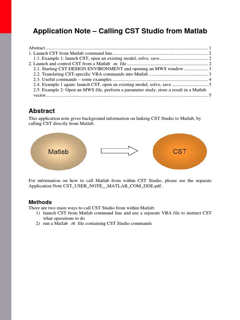 Calling CST Studio from Matlab Guide | PDF | Command Line Interface ...