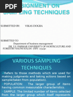 Various Sampling Techniques