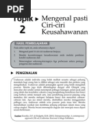 Topik 2 Mengenal Pasti Ciri-Ciri Keusahawanan PDF