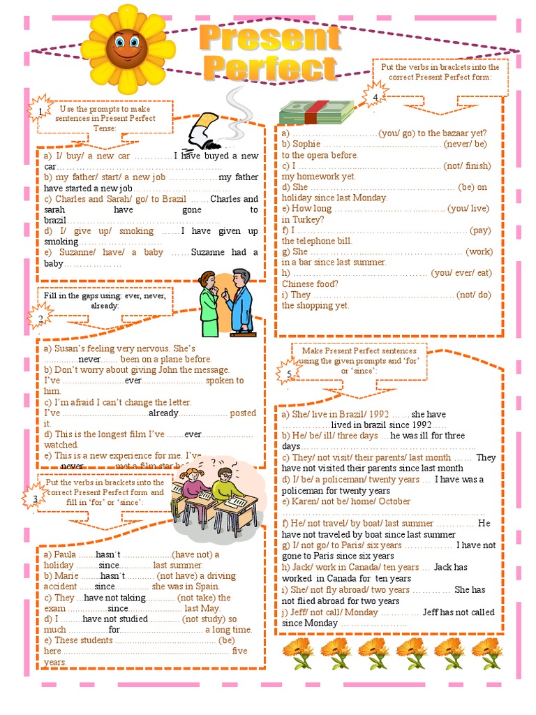 Complete The Sentences Using The Prompts In Brackets