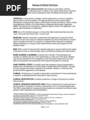 Clinical Trials Glossary