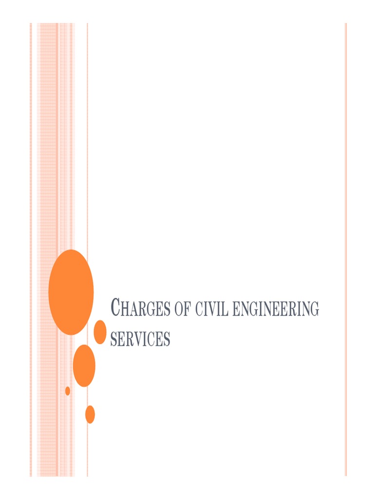 Charges of Civil Engineering Services PDF Per Diem Salary