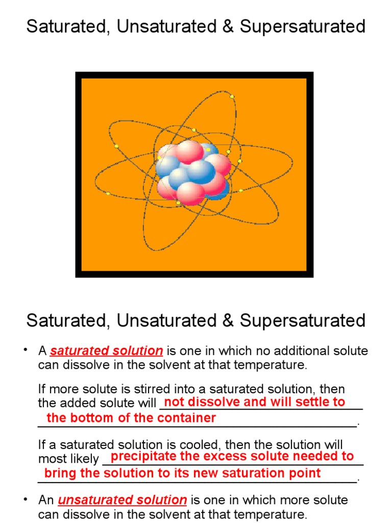 Understanding Solution Saturation Levels | PDF | Solution | Homogeneous ...