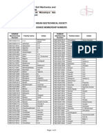 Indian Geotechnical Society Issmge Membership Numbers