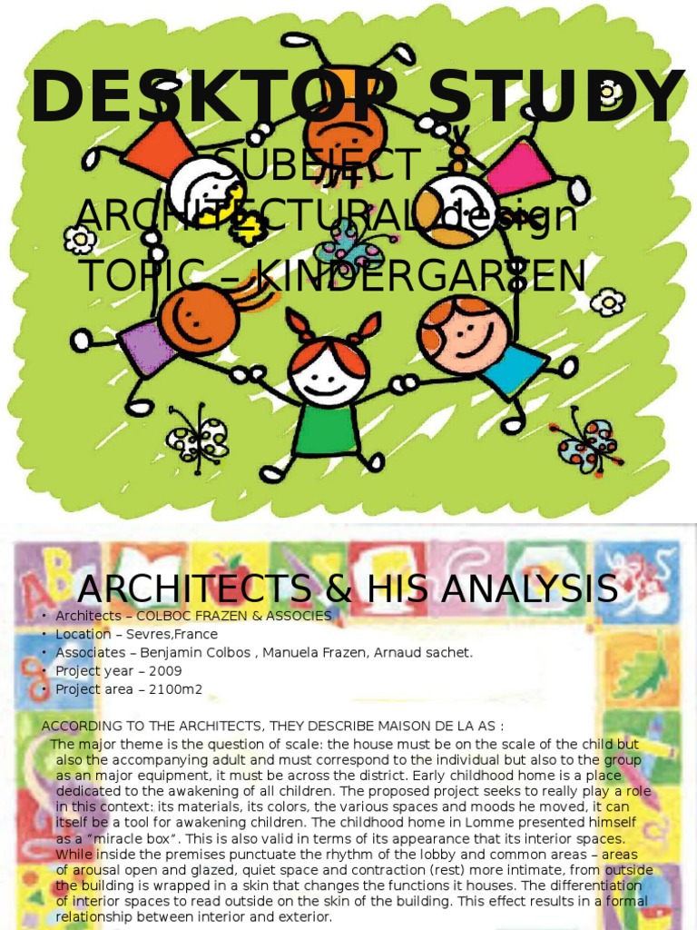 Kindergarten Architectural Design Study | PDF | Window | Ventilation ...