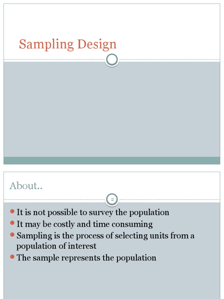 Sampling Design PDF Sample Size Determination Sampling (Statistics)