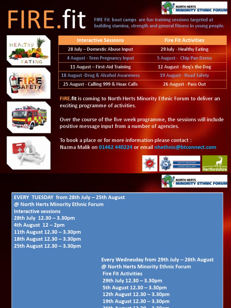 FIRE Fit Boot Camps for Youth Fitness | PDF