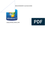 Errores de Windows 7y Las Soluciones