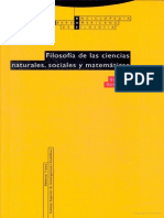 Filosofia de Las Ciencias Naturales, Matematicas y Ociales