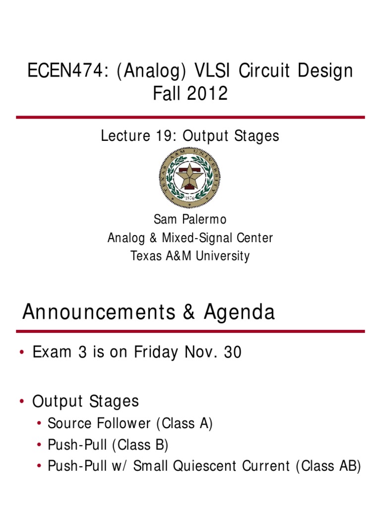 Output Stages in Amplifier Design | PDF | Amplifier | Operational Amplifier