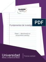 Fundamentos de investigación: Aproximación al conocimiento científico