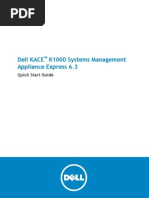 Dell Kace k1000 Systems Management Appliance Express k1000 Express Quick Start Guide