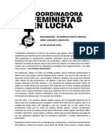 Declaración 25 Julio - Feministas en Lucha