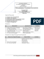 Minit Mesyuarat Pemuafakatan Prasekolah 2015