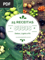 Livro 25 Receitas de Sucos Detox, Light e Fit - Para Perder Barriga e Emagrecer de Vez Com Saúde