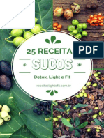 Livro 25 Receitas de Sucos Detox, Light e Fit - Para Perder Barriga e Emagrecer de Vez Com Saúde