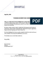 Fuzion Soft Releiving Letter