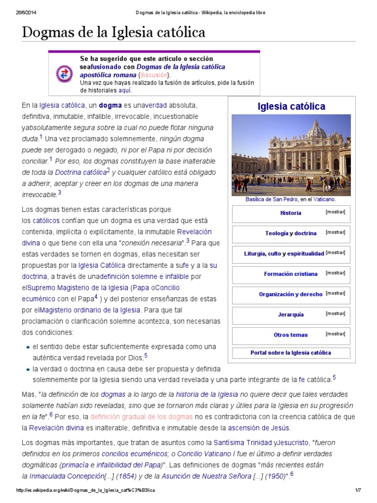 Dogmas de La Iglesia Catolica Romana María, madre de Jesús Dogma