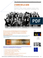 52 Documentos de Metodología de La Investigación - Epistemología y Materiales de Apoyo Universitario (Descarga Gratuita) - Holismo Planetario en La Web