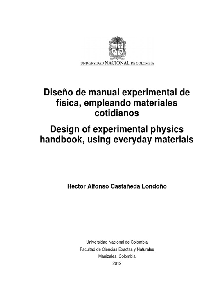 Manual de Practicas de Fisica I PDF | PDF | Science | Física