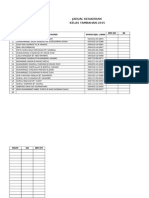 Jadual Kehadiran Kelas Tambahan 2015