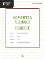 Computer Project For ISC