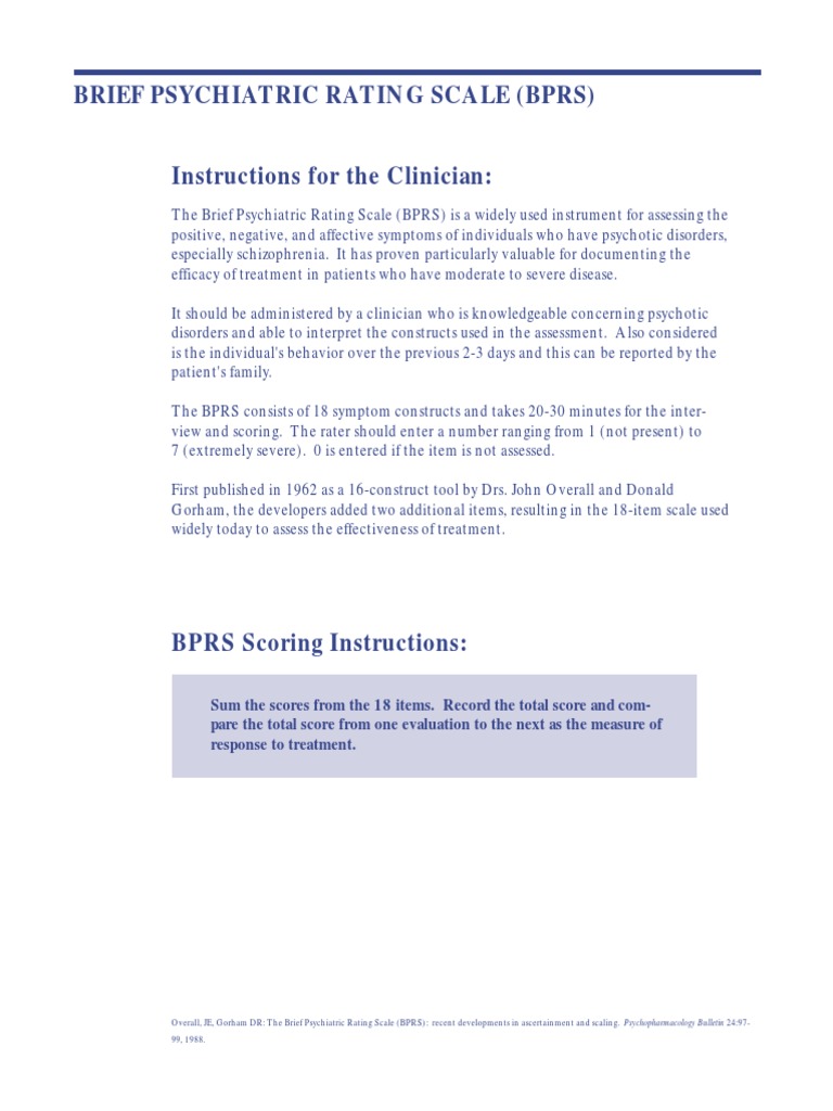 Psikiatri Bprs | PDF