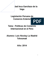 Politicas de Comercio Internacional en El Peru Terminada