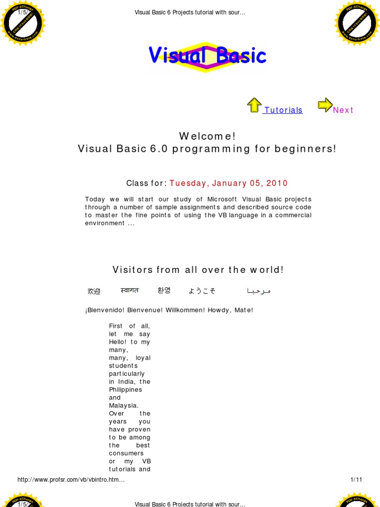 Free Vb Sample Projects Source