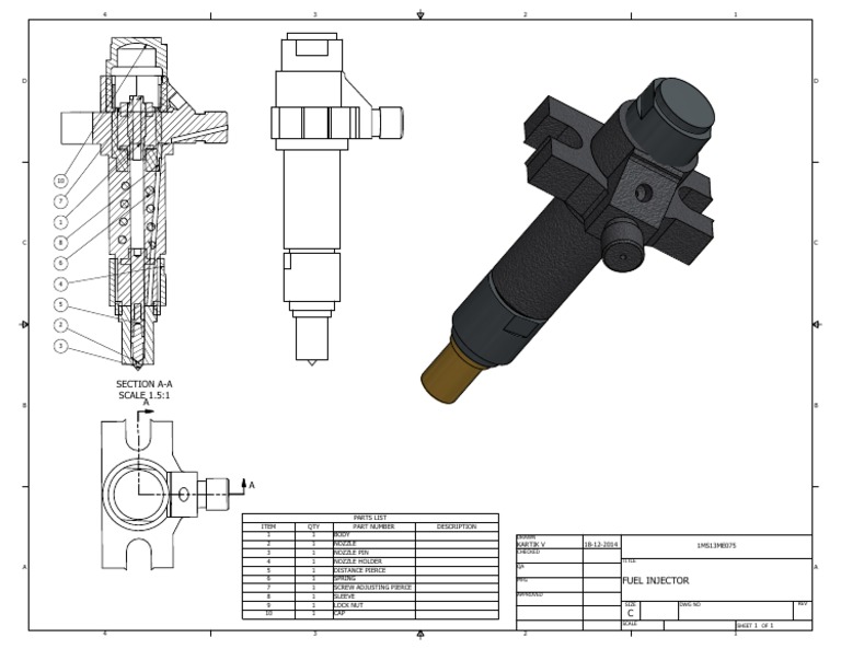 Fuel Injector Assembly Diagram | PDF | Teaching Methods & Materials ...