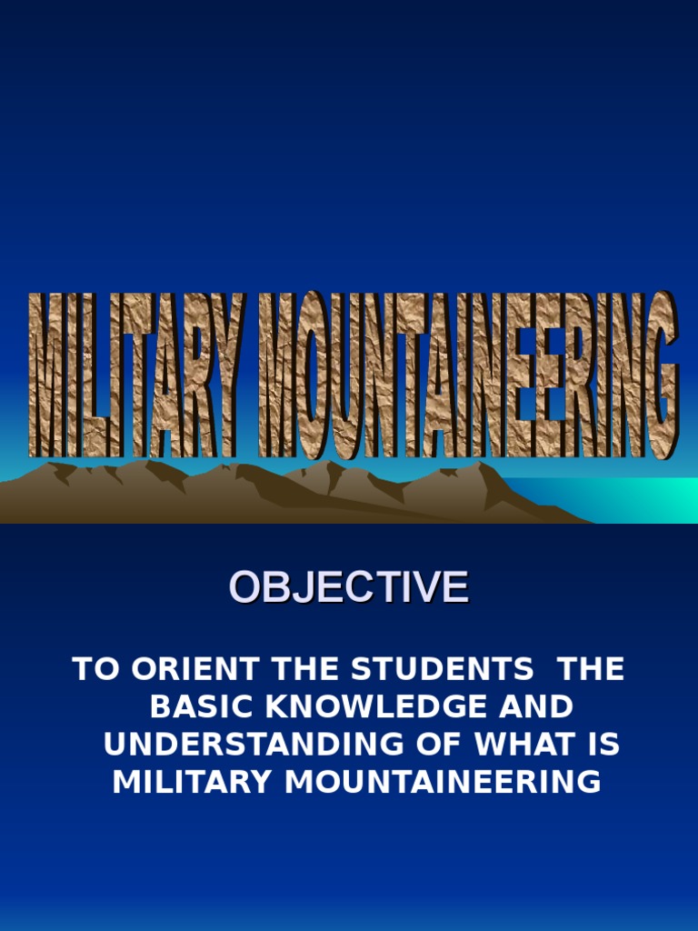 Military Mountaineering PDF Knot Rope