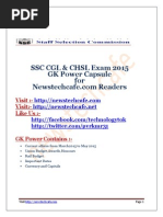 Download SSC CGL  CHSL EXAM 2015 GK POWER CAPSULE by Newstechcafe SN272553524 doc pdf