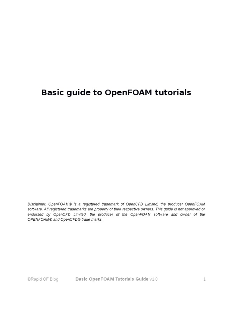 Basic Open Foam Tutorials Guide | PDF
