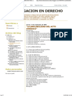 Investigacion en Derecho - La Anulabilidad Del Acto Jurídico