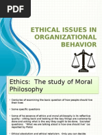 Ethical Issues in Organizational Behavior