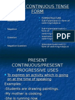 Present Continuous Tense 2003