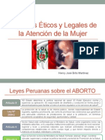 Leyes peruanas sobre el aborto terapéutico y cuidados de la mujer