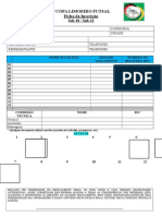 Ficha de Inscrição Sub 10 e Sub 12